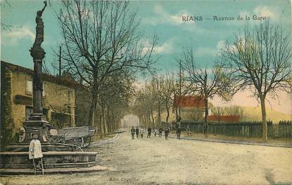 CPA FRANCE 83 "Rians, avenue de la gare"