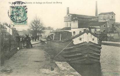 CPA FRANCE 18 "Bourges, chemin de halage du canal du Berry" / ANE