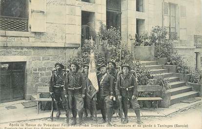 CPA FRANCE 74 "Taninges, chasseurs alpins"