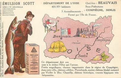 / CPA FRANCE 60 "Oise" / CARTE GEOGRAPHIQUE