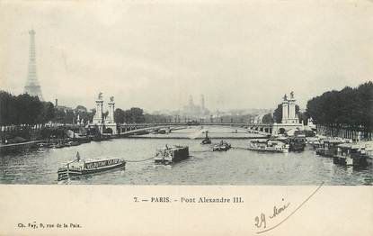 / CPA FRANCE 75007 Paris, Pont Alexandre III"