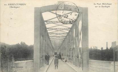 / CPA FRANCE 24 "Saint Cyprien, le pont métallique"