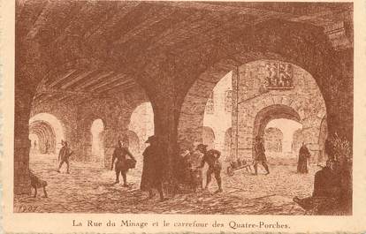 / CPA FRANCE 17 "La Rochelle, la rue du Minage et le carrefour des quatre Porches"