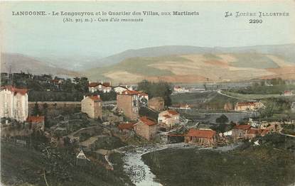 CPA FRANCE 48 "Langogne, Longouyrou et le quartier des villas aux martinets"