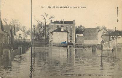 / CPA FRANCE 94 "Maison Alfort, rue du parc" / INONDATION / TEXTE