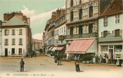 CPA FRANCE 50 "Cherbourg, rue du Bassin"