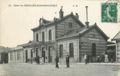 / CPA FRANCE 78 "Gare de Meulan Hardricourt"