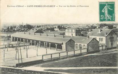 / CPA FRANCE 76 "Saint Pierre lès Elbeuf, vue sur les écoles et panorama"