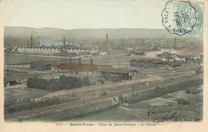 CPA FRANCE 69 "Saint Fons, Usine de Saint Gobain"