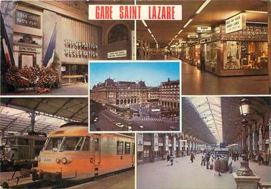 / CPSM FRANCE 75008 "Paris, la gare Saint Lazare"