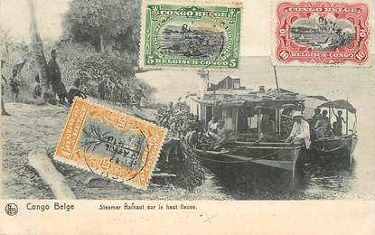 CPA CONGO BELGE "Steamer Hainaut sur le haut fleuve"