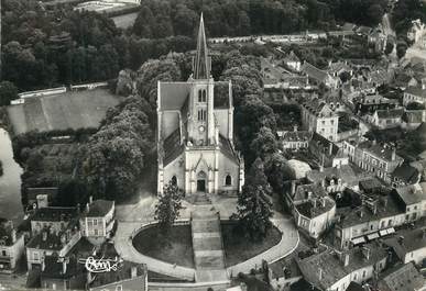 / CPSM FRANCE 53 "Craon, l'église, vue aérienne"