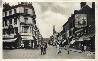 / CPSM FRANCE 76 "Elbeuf, Place du Calvaire et rue du Neubourg"