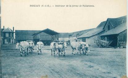 / CPA FRANCE 91 "Nozay, intérieur de la ferme de Villarceau"