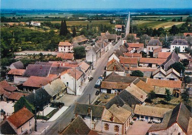 / CPSM FRANCE 71 "Simandre, vue générale aérienne"