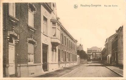 CPA BELGIQUE "Houdeng Goegnies, rue des Ecoles"