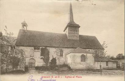 / CPA FRANCE 78 "Cravent, église et place"
