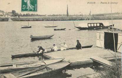 / CPA FRANCE 78 "Poissy, ponton de Canotage"