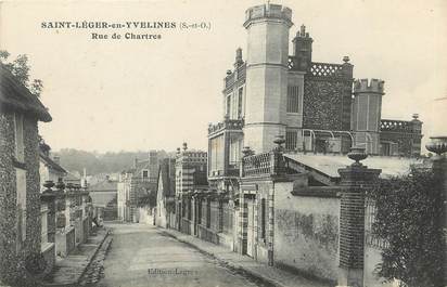 / CPA FRANCE 78 "Saint Léger en Yvelines, rue de Chartres"