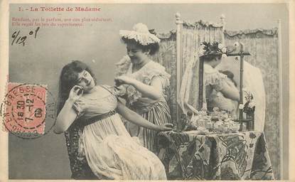 CPA  BERGERET "La Toilette de Madame"