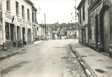 / CPSM FRANCE 60 "Cires Les Melloi, rue de la Ville, café de la gare"