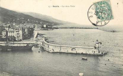 / CPA FRANCE 20 "Corse, Bastia, les deux ports "