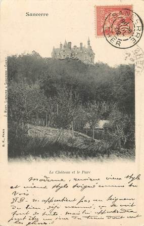 / CPA FRANCE 18 "Sancerre, le château et le parc"