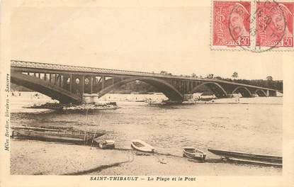 / CPA FRANCE 18 "Saint Thibault, la plage et le pont"