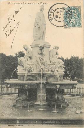 / CPA FRANCE 30 "Nîmes, la fontaine du Pradier"