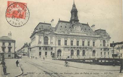 / CPA FRANCE 37 "Tours, hôtel de ville"