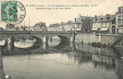 / CPA FRANCE 72 "Le Mans, le pont Gambetta sur la Sarthe"