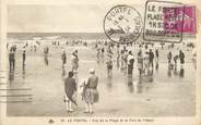 62 Pa De Calai / CPA FRANCE 62 "Le Portel, vue de la plage et le fort de l'Heurt" / CACHET DAGUIN