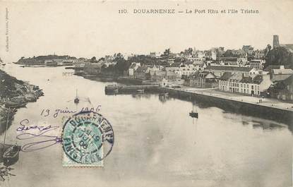 / CPA FRANCE 29 "Douarnenez, le port Rhu et l'Ile Tristan"