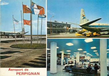 / CPSM FRANCE 66 "Perpignan, aéroport la Llabanere" / AVION