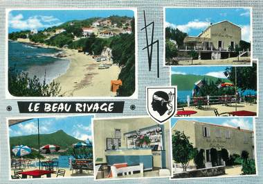 / CPSM FRANCE 20 "Corse, Tiuccia, bar hôtel restaurant Beau Rivage"