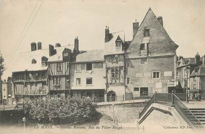 / CPA FRANCE 72 "Le Mans, vieilles maisons, rue du Pilier rouge "