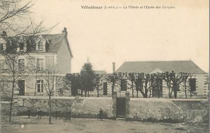 / CPA FRANCE 37 "Villedômer, la mairie et l'école des garçons"