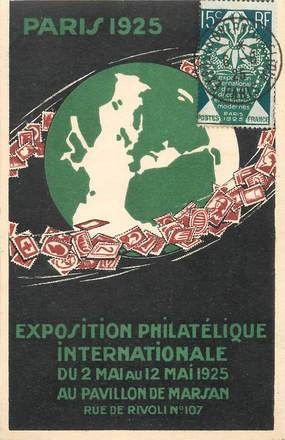 CPA CARTE MAXIMUM / Exposition philatélique 1925