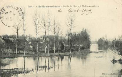 / CPA FRANCE 36 "Villedieu sur Indre, bords de l'indre à Mehun sur Indre"