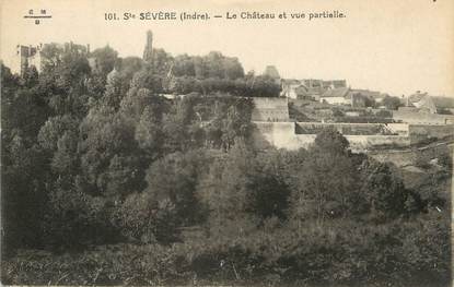 / CPA FRANCE 36 "Saint Sevère, le château et vue partielle"