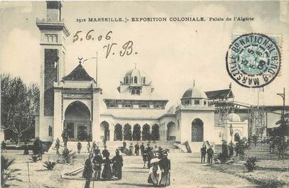 / CPA FRANCE 13 "Marseille, Exposition coloniale, palais de l'Algérie"