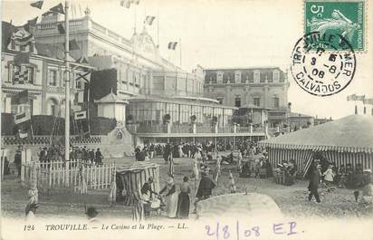 / CPA FRANCE 14 "Trouville, le casino et la plage"