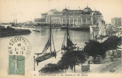 / CPA FRANCE 14 "Trouville, le casino et les quais"