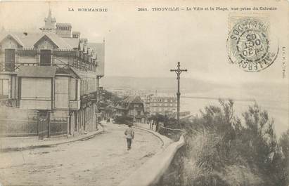 / CPA FRANCE 14 "Trouville, la ville et la plage"