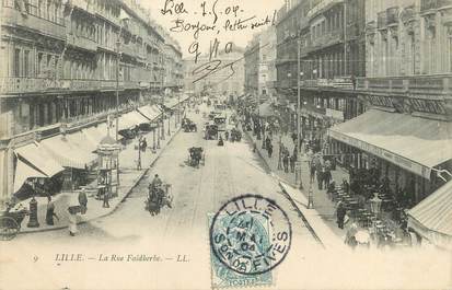 / CPA FRANCE 59 "Lille, la rue Faidherbe" / TIMBRE TAXE