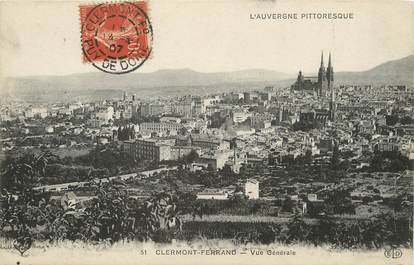 / CPA FRANCE 63 " Clermont Ferrand, vue générale "