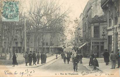 / CPA FRANCE 34 "Sète, rue de l'Esplanade"