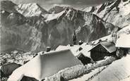 38 Isere / CPSM FRANCE 38 "Huez, vue de l'église"