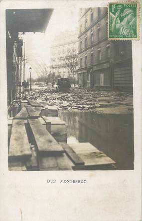 / CPA FRANCE 75007 "Paris, rue Montessoy" / INONDATION