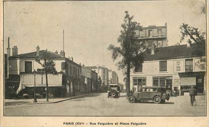 / CPA FRANCE 75015 "Paris, rue Falguière et place Falguière"